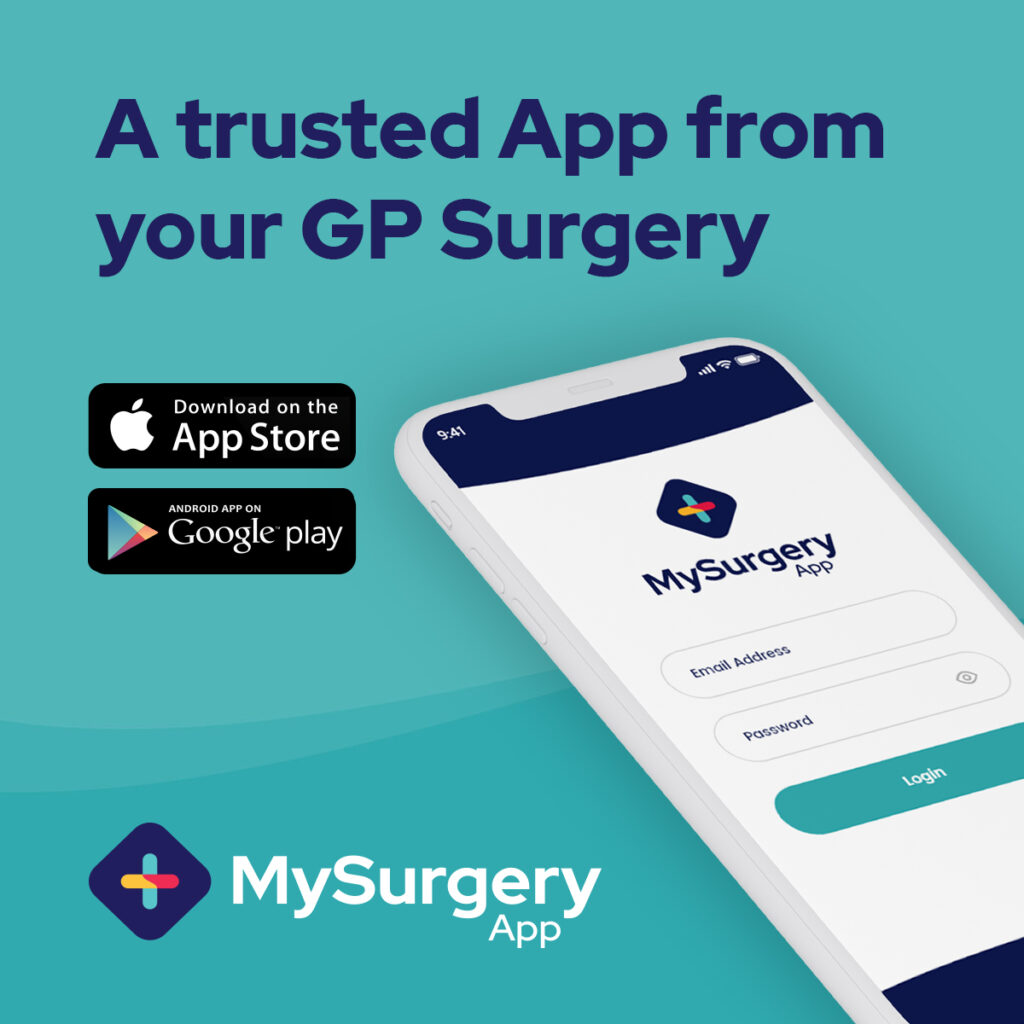 A trusted app from your surgery website. My surgery app